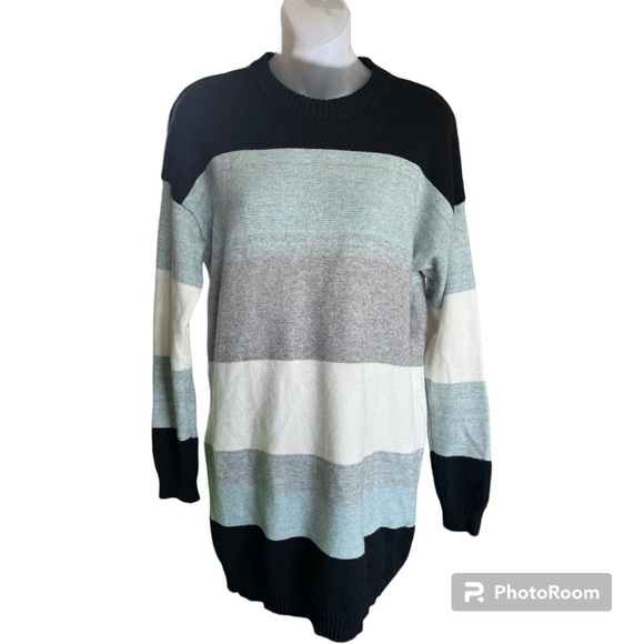 Color Block Mini Sweater Dress size medium - Picture 1 of 10